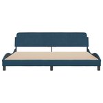 vidaXL Cadre de lit Dover bleu 200x200 cm velours