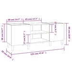 vidaXL Armoire à disques noir 121x38x48 cm bois d'ingénierie