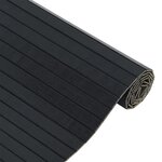 vidaXL Tapis rectangulaire noir 70x400 cm bambou