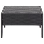 vidaXL Salon de jardin 5 Pièces avec coussins Résine tressée Noir