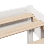 vidaXL Cadre de lit sans matelas blanc 150x200 cm bois de pin massif