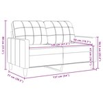 vidaXL Canapé à 2 places Bleu 120 cm Velours