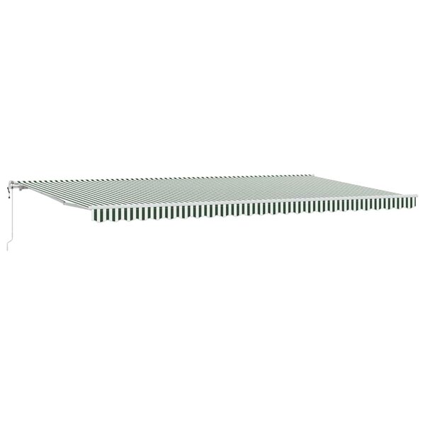 vidaXL Auvent Rétractable 600 × 350 cm Vert et blanc