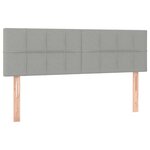 vidaXL Lit ottoman avec matelas et LED gris clair 140x190 cm tissu