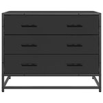 vidaXL Armoire à tiroirs noir 70x41x56 cm bois d'ingénierie