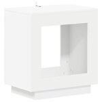 vidaXL Table d'appoint Blanc 60 x 40 x 65 cm Bois d'ingénierie
