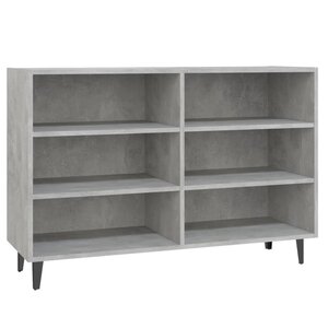 vidaXL Buffet gris béton 103 5x35x70 cm bois d'ingénierie