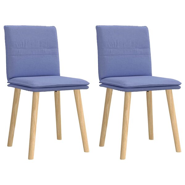 vidaXL Chaises à manger lot de 2 bleu jean tissu