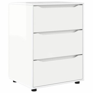 vidaXL Armoire de rangement Blanc brillant 60 x 48 x 81 cm