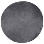 vidaXL Tapis en fausse Tafalla Anthracite Ø 100 cm Polyester
