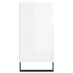 vidaXL Buffets 2 Pièces blanc brillant bois d'ingénierie