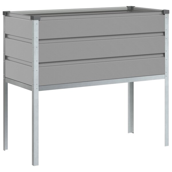 vidaXL Jardinière Gris clair 100 x 45 x 90 cm Acier galvanisé