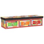 vidaXL Meuble TV mural 100x30x24 cm Bois massif Mangue brut