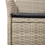 vidaXL Ensemble à manger de jardin avec coussins 7 Pièces rotin et verre