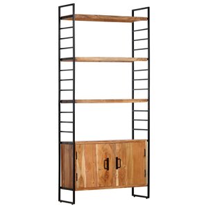 vidaXL Bibliothèque à 4 niveaux 80x30x180 cm Bois d'acacia massif
