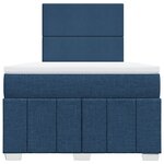 vidaXL Sommier à lattes de lit avec matelas Bleu 120x200 cm Tissu