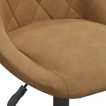 vidaXL Chaises pivotantes à manger lot de 4 marron velours