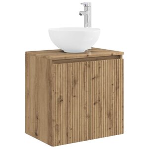 vidaXL Vanité de lavabo mural Chêne artisanal 49 5 x 35 x 63 cm