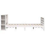 vidaXL Cadre de lit sans matelas blanc 120x190 cm bois de pin massif
