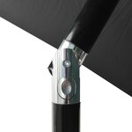 vidaXL Parasol de jardin avec LED et mât en acier anthracite 2x3 m