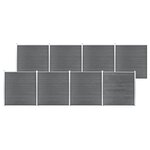 vidaXL Clôture de jardin WPC 1391x186 cm Gris
