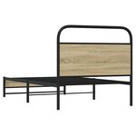 vidaXL Cadre de lit sans matelas 100x200 cm chêne sonoma
