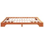 vidaXL Cadre de lit Marron cire 207 x 187 x 17 cm Bois massif en pin