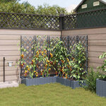 vidaXL Pots de jardin Gris clair 120 x 120 x 126 cm Acier