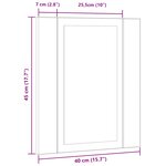 vidaXL Armoire de salle de bain miroir LED chêne artisanal 40x12x45 cm