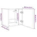 vidaXL Meuble TV mural avec lumières LED chêne sonoma 40 5x35x40 cm