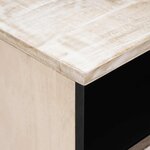 vidaXL Armoire de lit avec tiroir 2 Pièces Blanc 40 x 33 x 46 cm