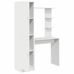 vidaXL Bureau avec rangement 2 Pièces Blanc 78.5 x 37 x 154.5 cm