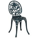 vidaXL Ensemble bistro de jardin 3 Pièces Vert Aluminium