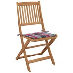 vidaXL Chaises pliables de jardin lot de 8 avec coussins Bois d'acacia