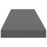 vidaXL Étagère murale flottante Gris brillant 90x23 5x3 8 cm MDF