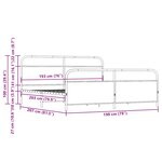 vidaXL Cadre de lit en métal sans matelas chêne marron 193x203 cm