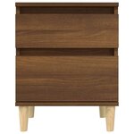 vidaXL Tables de chevet 2 Pièces Chêne marron 40x35x50 cm