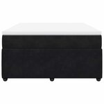 vidaXL Sommier à lattes de lit avec matelas Noir 140x190 cm Velours
