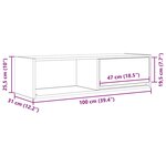 vidaXL Meuble TV sonoma gris 100x31x25 5 cm bois d'ingénierie