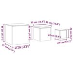 vidaXL Tables d'appoint 3 Pièces Gris béton Bois d’ingénierie