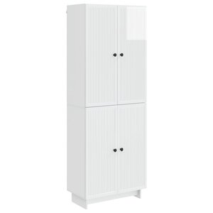 vidaXL Ensemble de Meubles 2 Pièces Blanc brillant 66 x 34 5 x 90 cm