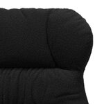 Chaise relaxante vidaXL en tissu noir ressemblant à de la laine