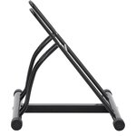 vidaXL Support de vélo au sol autoportant pour 2 vélos acier