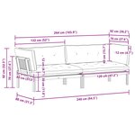 vidaXL Unité du canapé en palette de jardin 2 Pièce