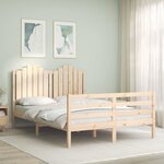 vidaXL Cadre de lit sans matelas bois massif