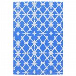 vidaXL Tapis d'extérieur bleu et blanc 140x200 cm PP