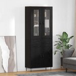 vidaXL Haut Armoire Chêne noir 69 5 x 34 x 90 cm Bois d'ingénierie