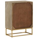 vidaXL Buffet noir 55x30x76 cm bois massif de manguier et fer