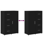 vidaXL Buffets 2 Pièces noir 60x31x84 cm bois d'ingénierie