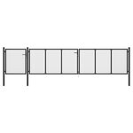 vidaXL Portail de jardin Acier 500 x 75 cm Anthracite